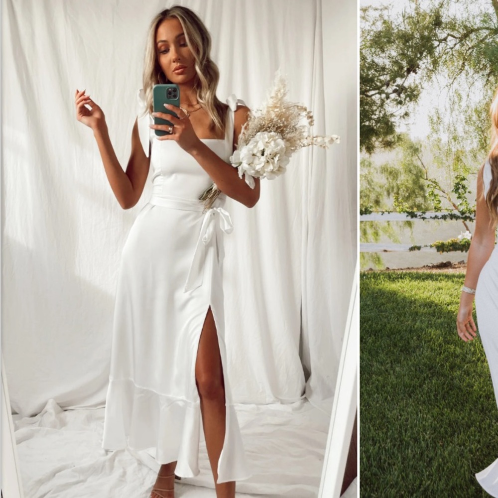 Show Me Your Mumu Garden Midi Dress in Ivory, Small